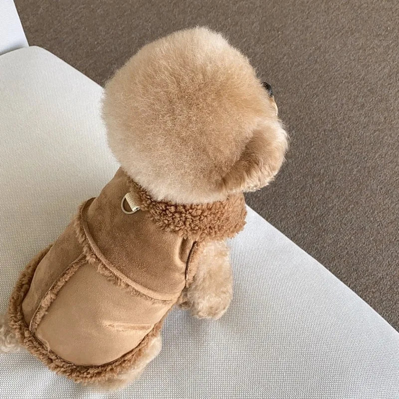 Classic Fleece Winter Vest - dog wearing fleece vest for fall walks
