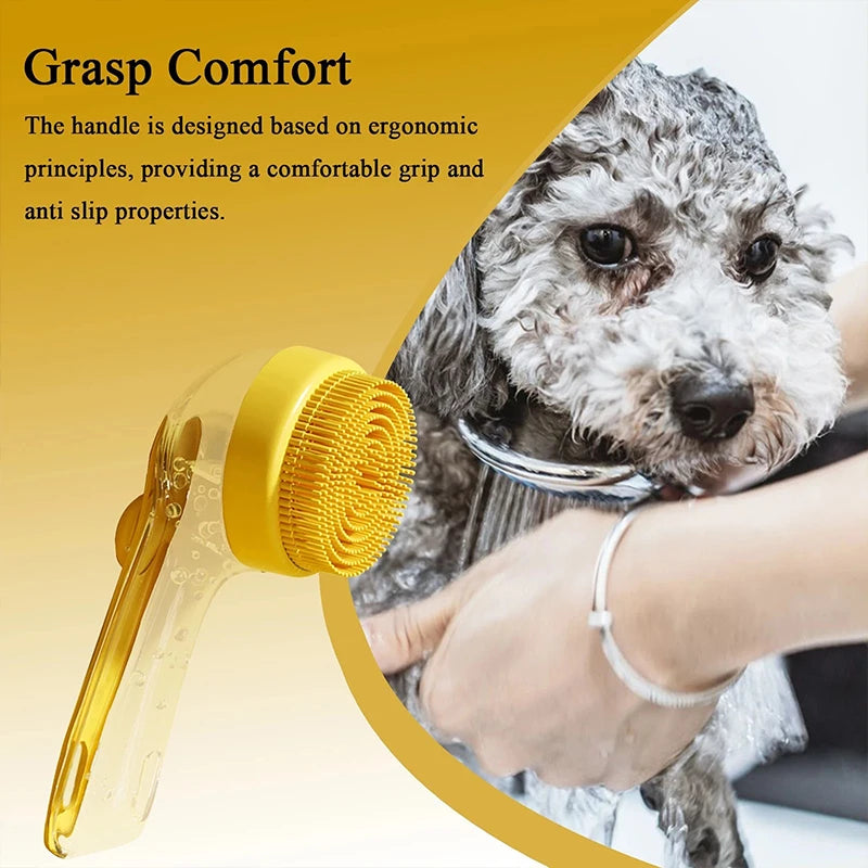 Long Handle Pet Bathing Brush - product detail view