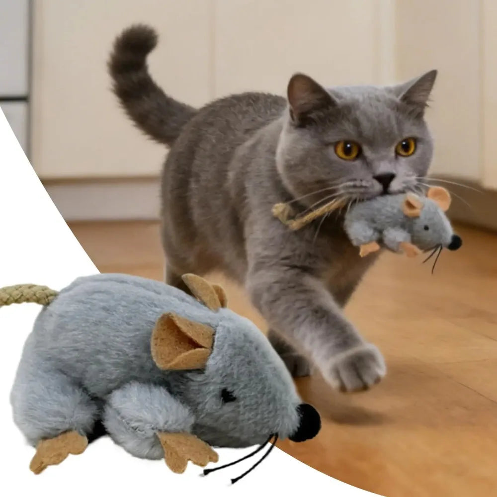 Realistic Plush Mouse Cat Toy - product detail view