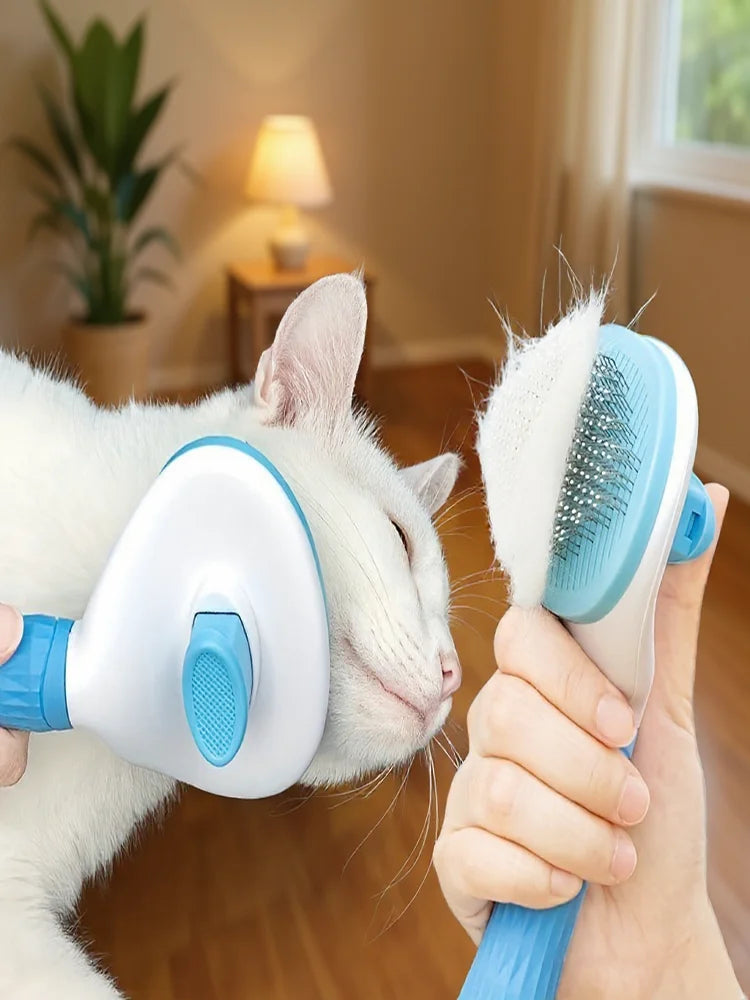 Self-Cleaning Grooming Brush - product detail view
