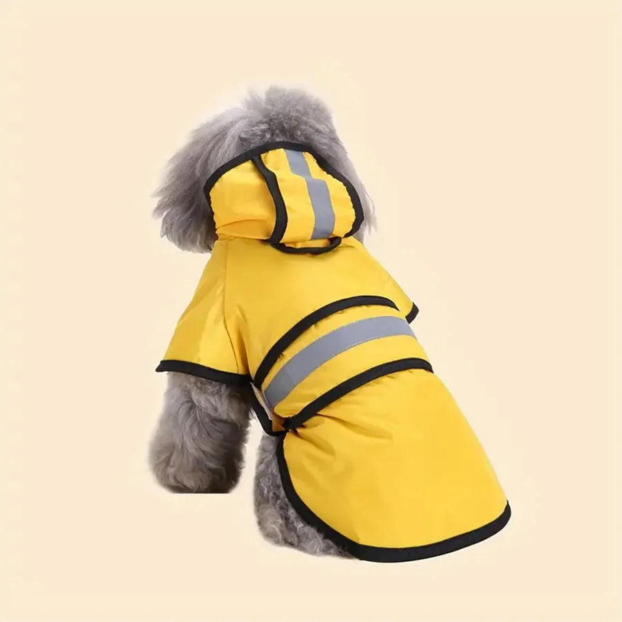 Adjustable Waterproof & Windproof Dog Raincoat - close-up of adjustable straps