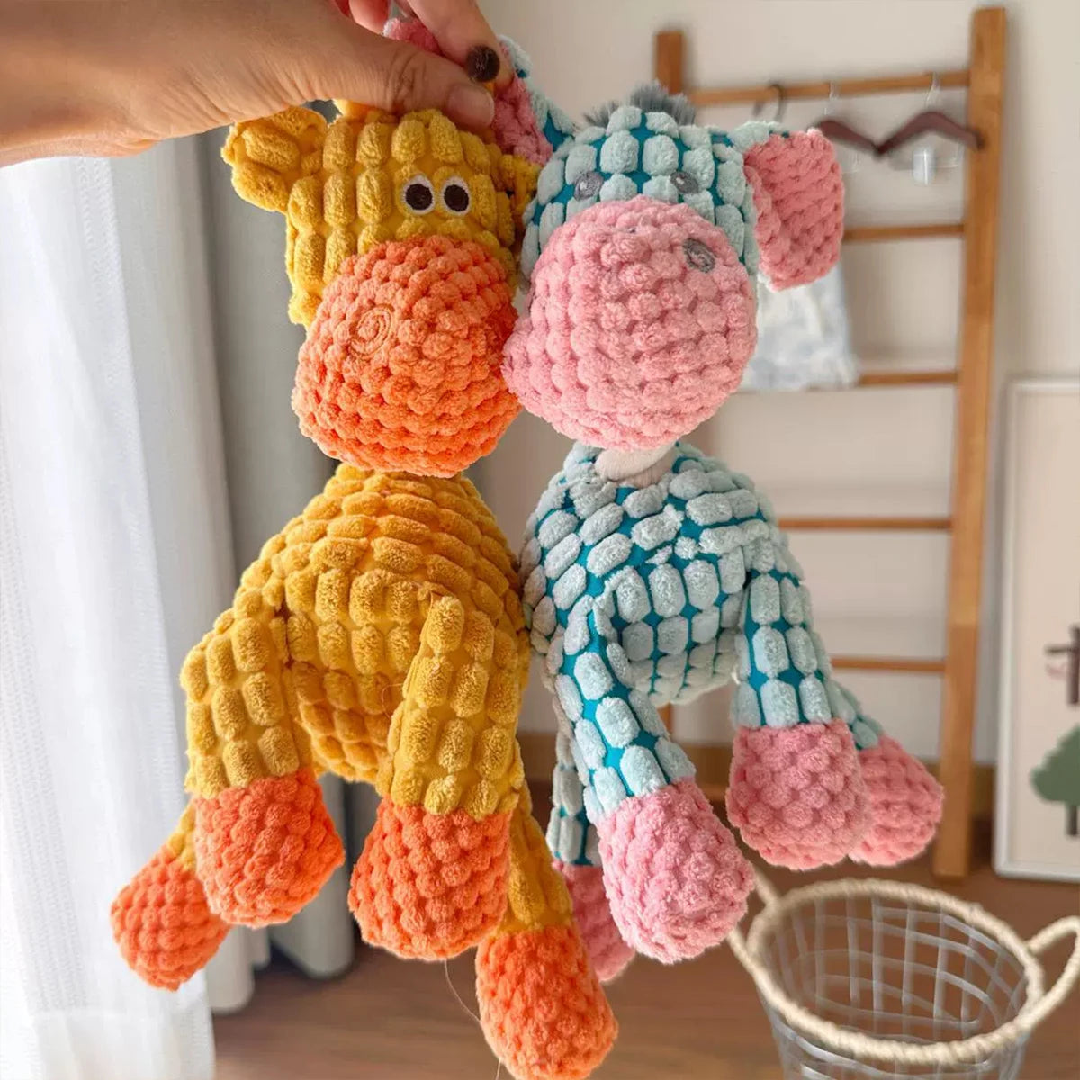 Squeaky Donkey Plush Toy for Dogs - product detail view