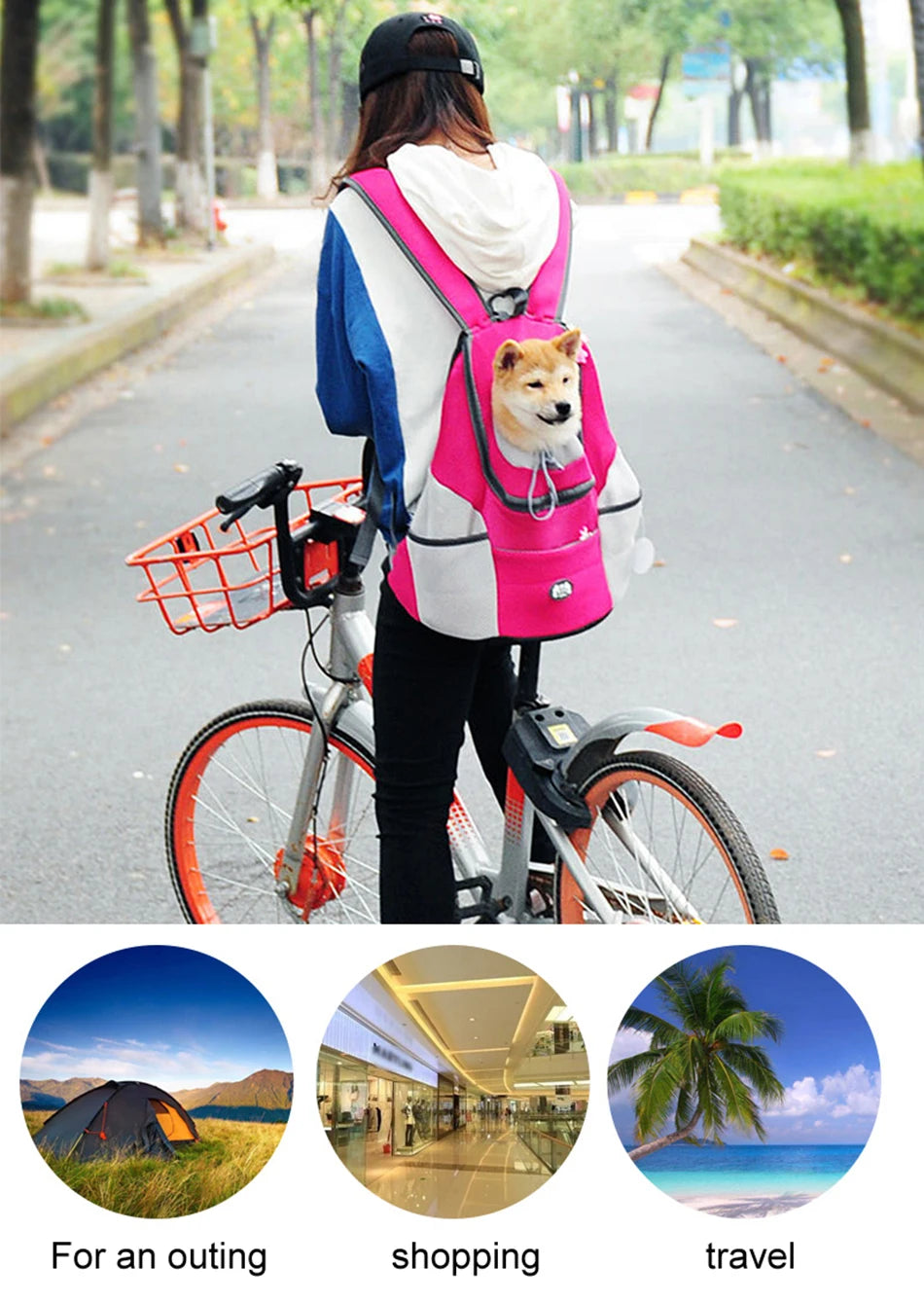 Reflective Front Pack Pet Carrier for Hiking & Outdoors