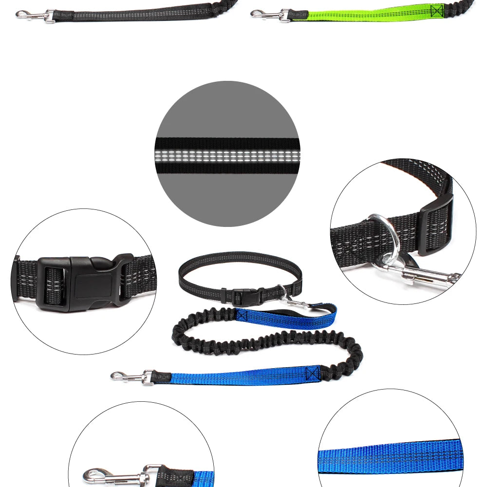Hands-Free Running Leash with Waist Belt - product detail view