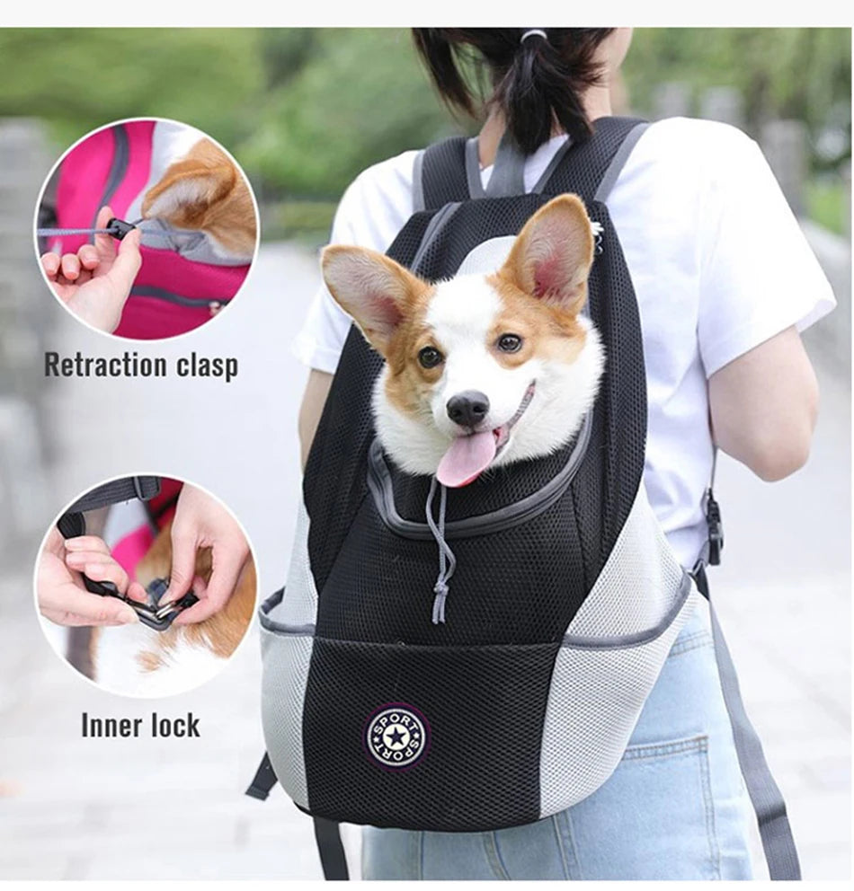 Reflective Front Pack Pet Carrier for Hiking & Outdoors