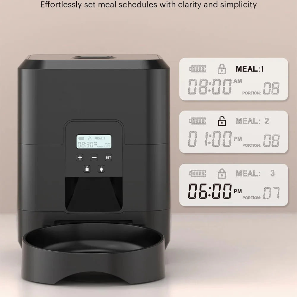 Smart Automatic Pet Feeder - close-up of timed dispenser mechanism