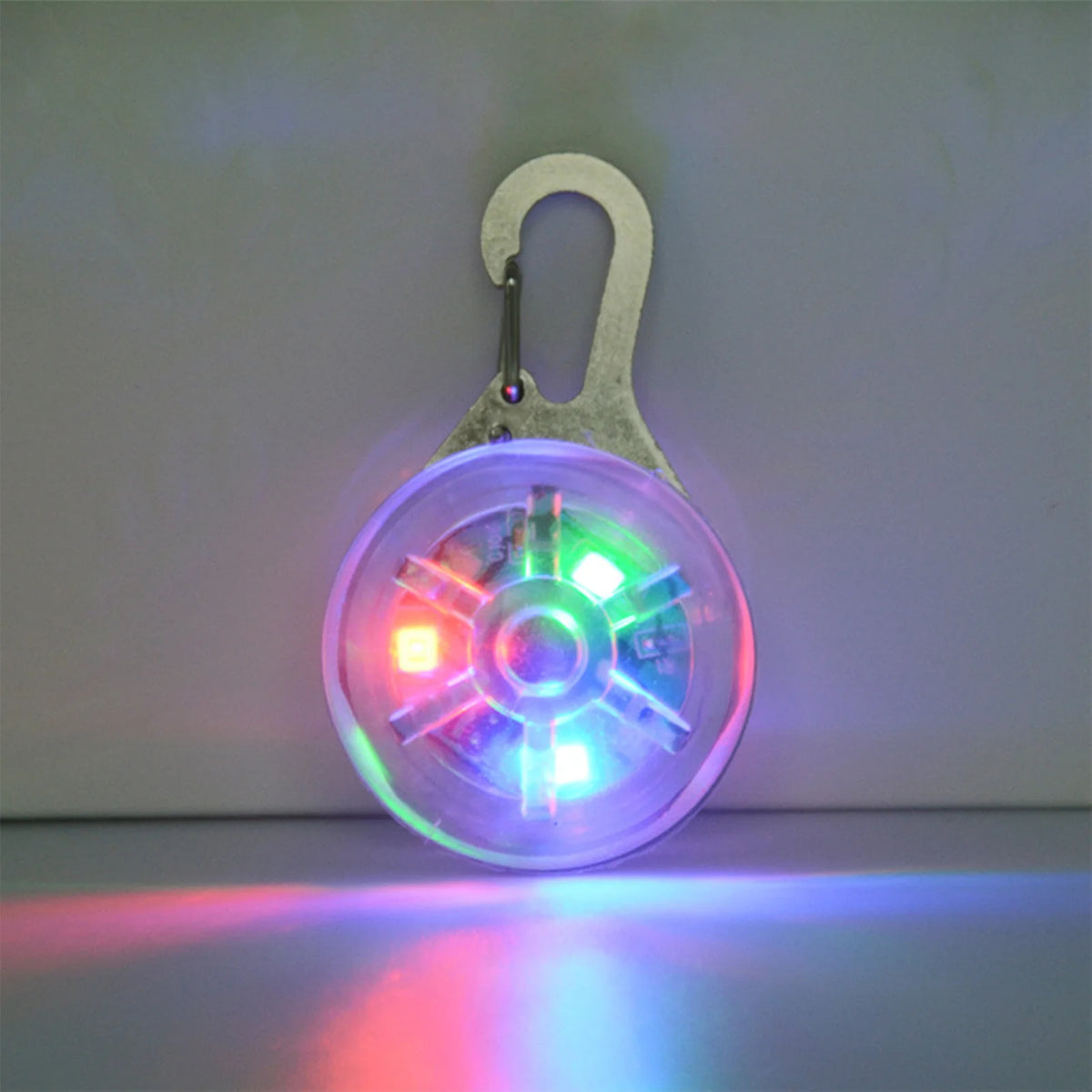 LED Glow Pendant for Collars - close-up of light mechanism
