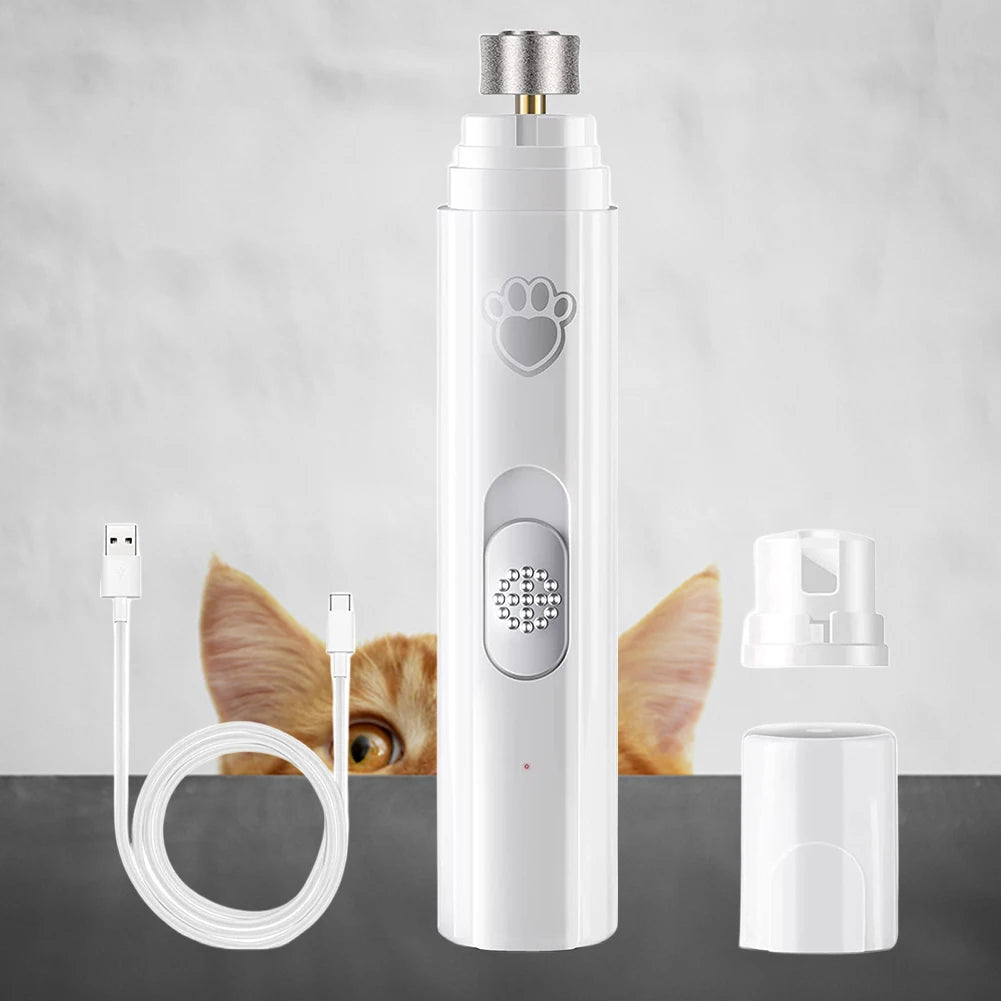 Electric Pet Nail Grinder with LED Light - product detail view