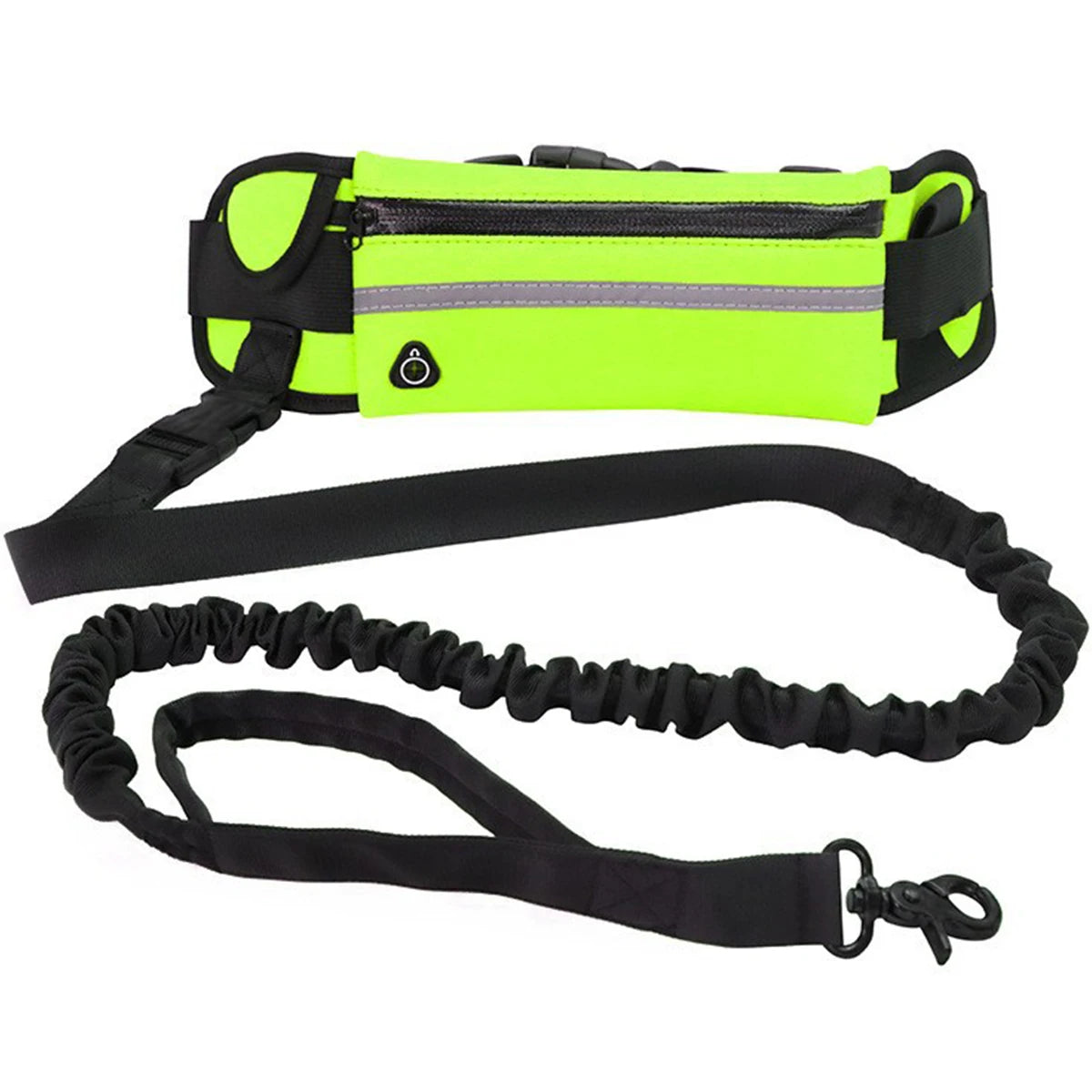 Reflective Hands-Free Running Leash with Waist Bag