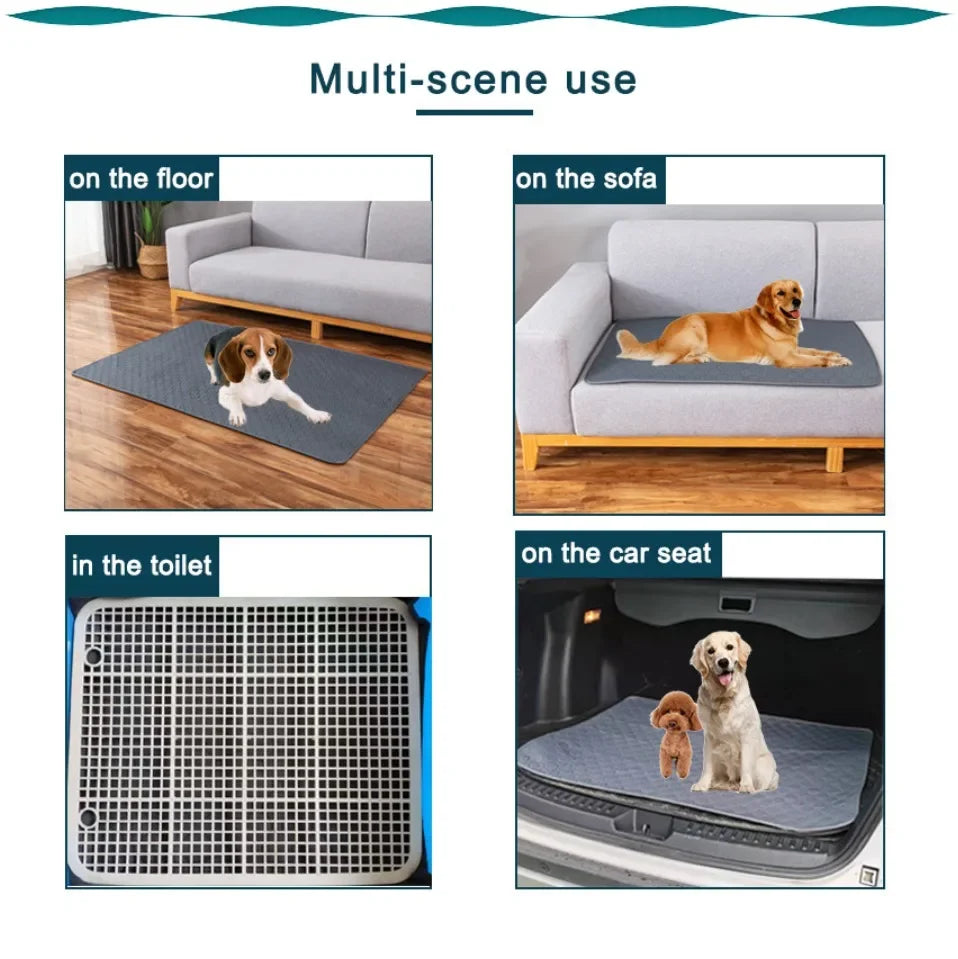 Reusable Washable Puppy Training Pad – Absorbent Pet Mat