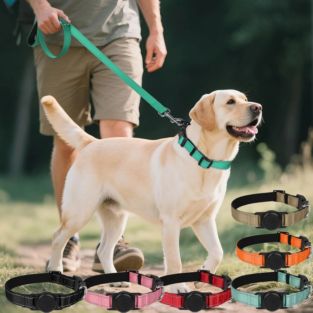 AirTag Compatible Dog Collar - product detail view