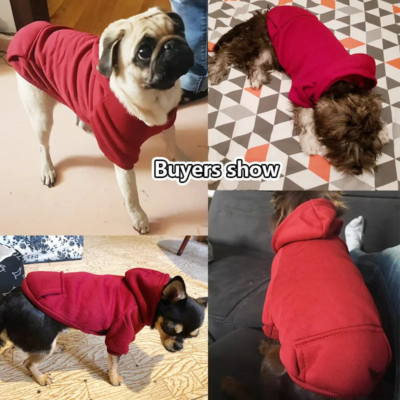 Cotton Hoodie & Overalls Set for Dogs - product detail view