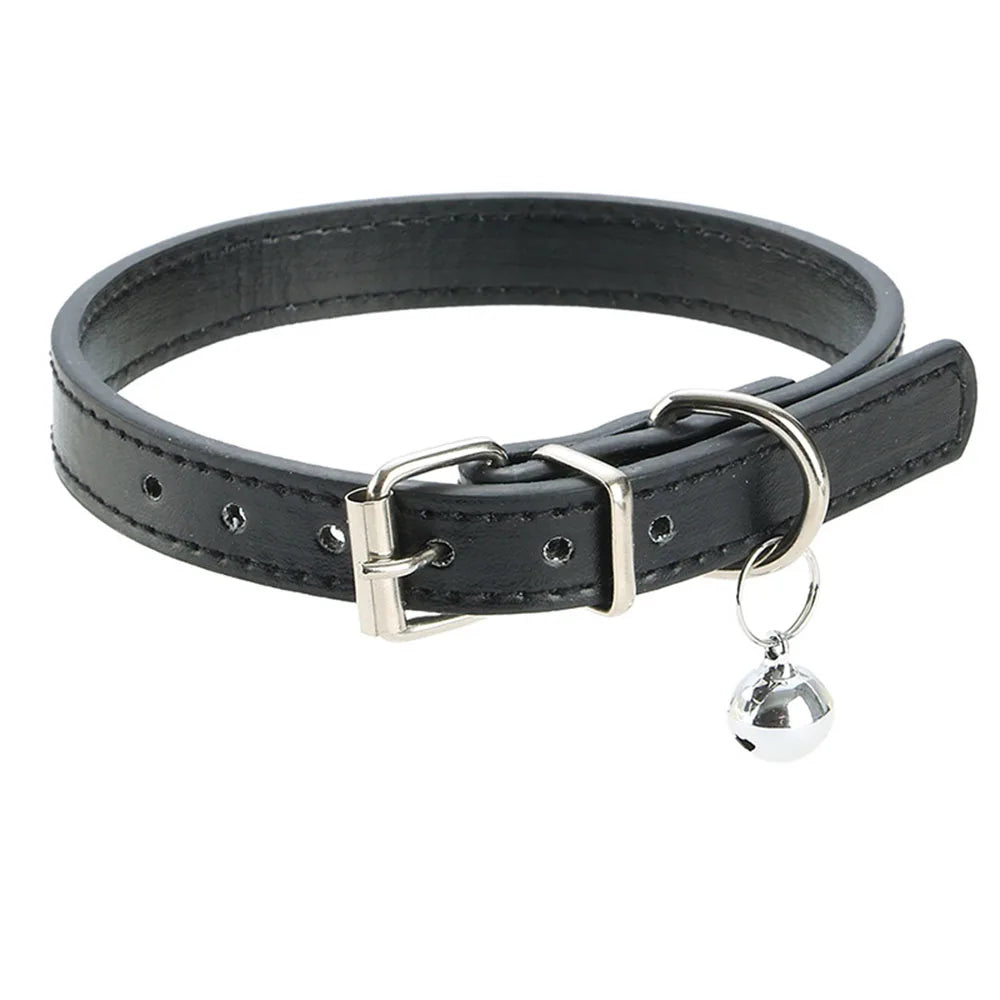 Leather Bell Collar for Dogs - product detail view