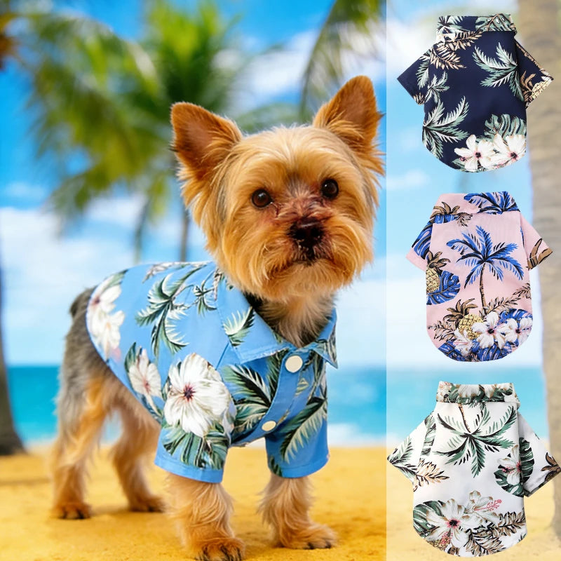 Hawaiian Print Dog Shirt - main product photo