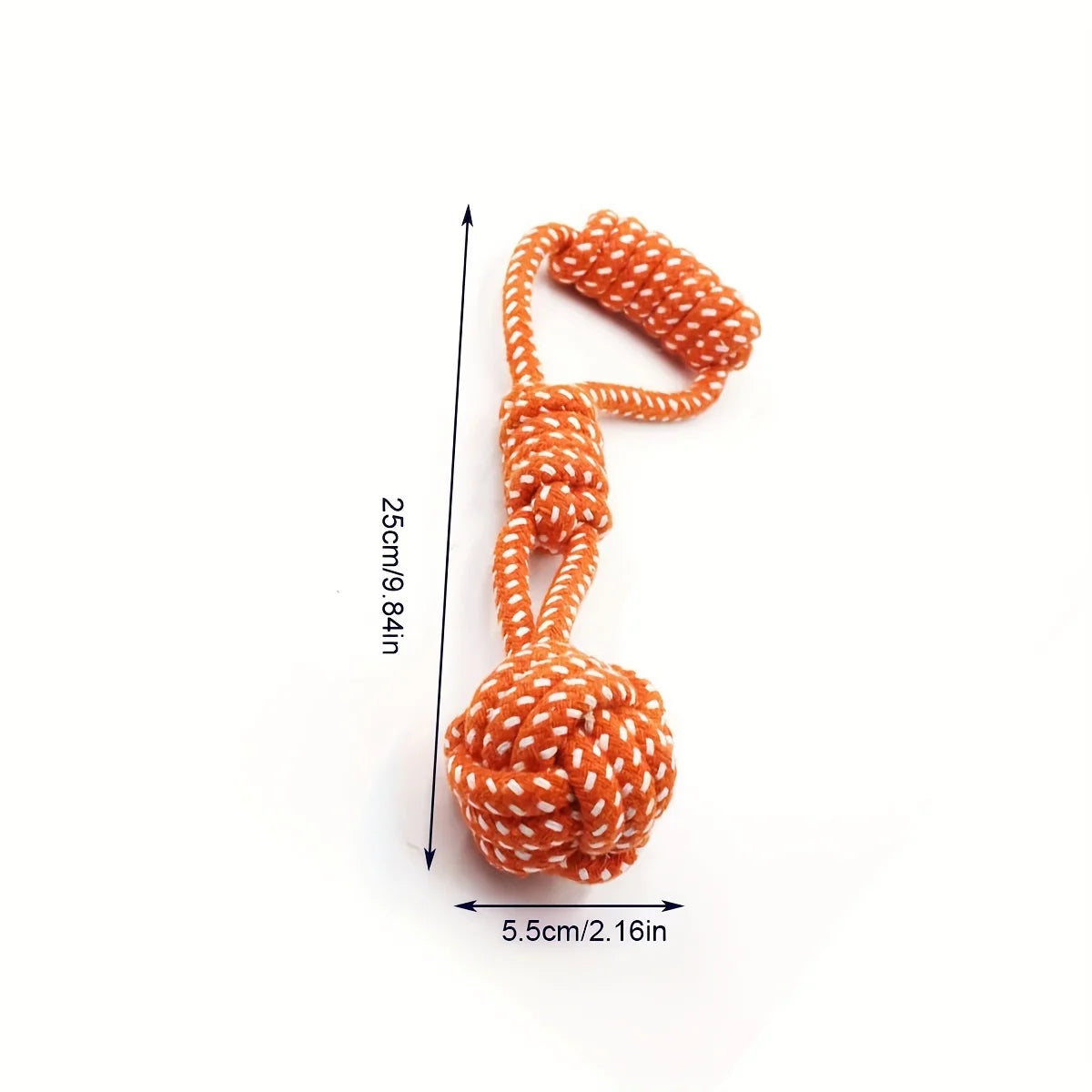 Rope & Ball Tug Toy for Dogs - dog playing tug of war