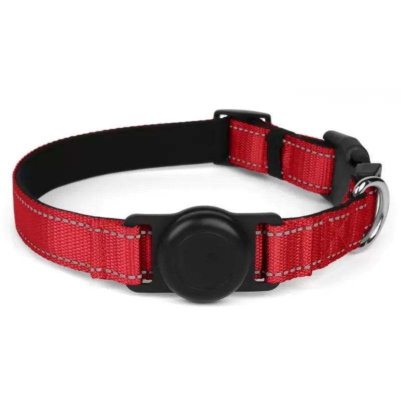 Reflective Adjustable Dog Collar – AirTag Compatible
