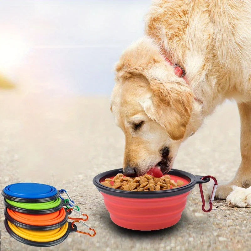 Folding Travel Bowl for Dogs - collapsed bowl for travel