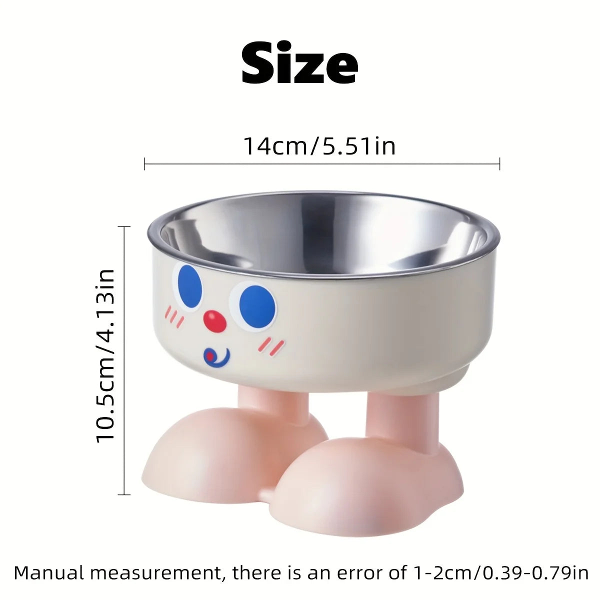 Elevated Stainless Steel Pet Bowl - dog eating from raised bowl