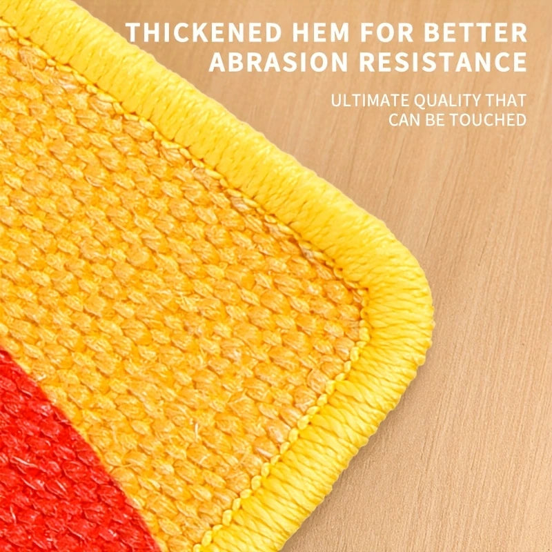 Wall-Mounted Cat Scratching Mat - close-up of stitched edges