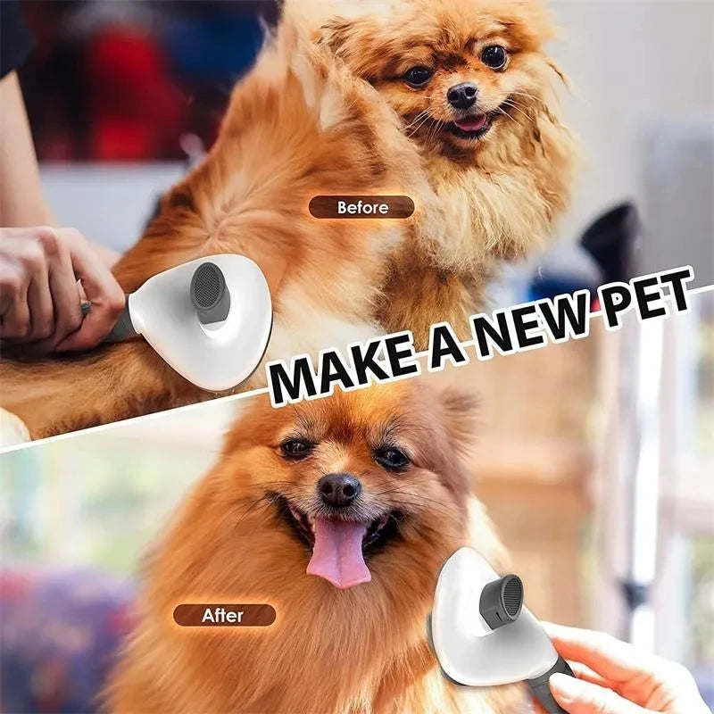 Self-Cleaning Deshedding Brush for Dogs & Cats
