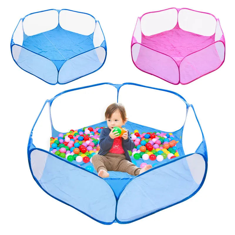 Foldable Transparent Pet Playpen - close-up of breathable mesh walls