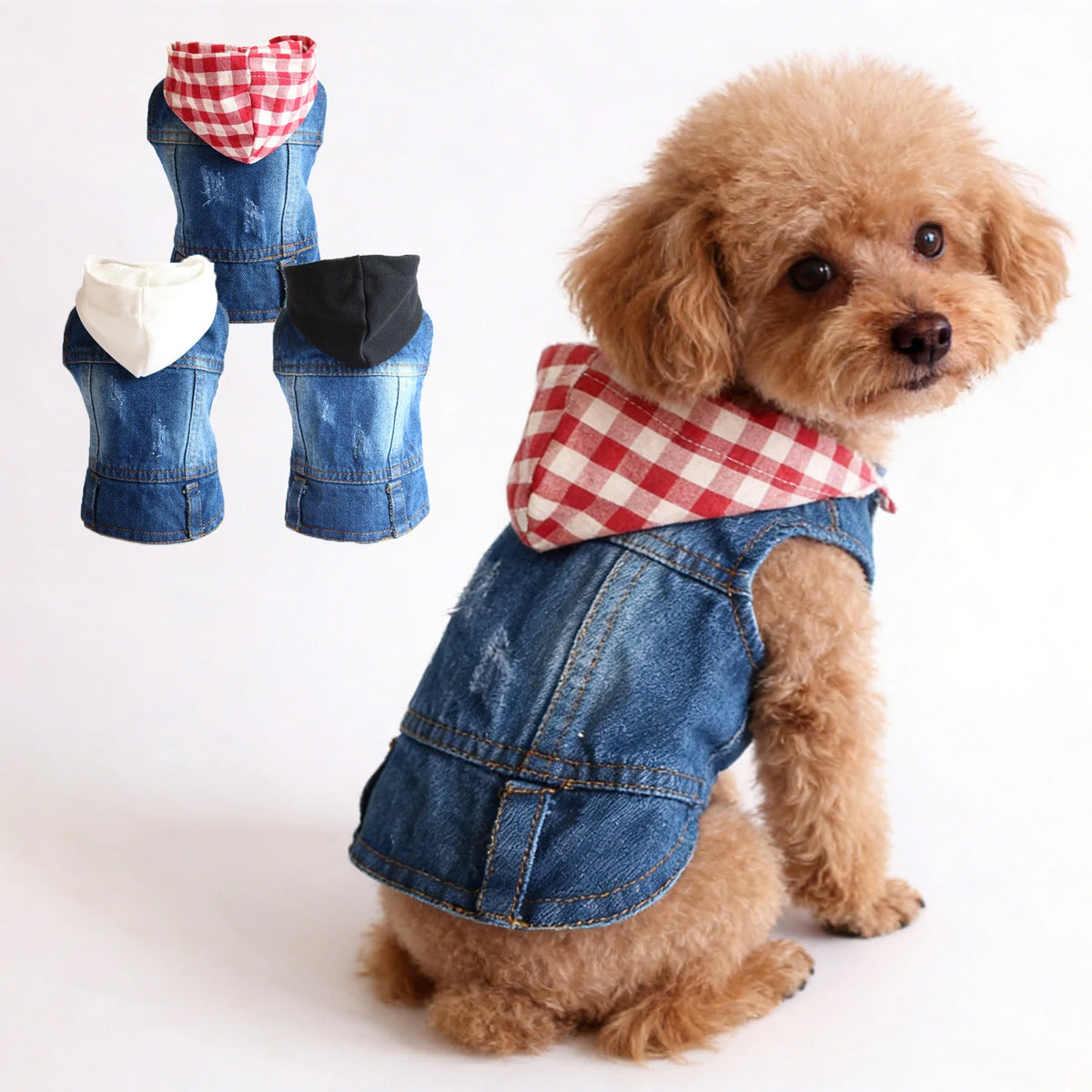 Denim Jean Jacket for Dogs Casual Vest Coat - main product photo