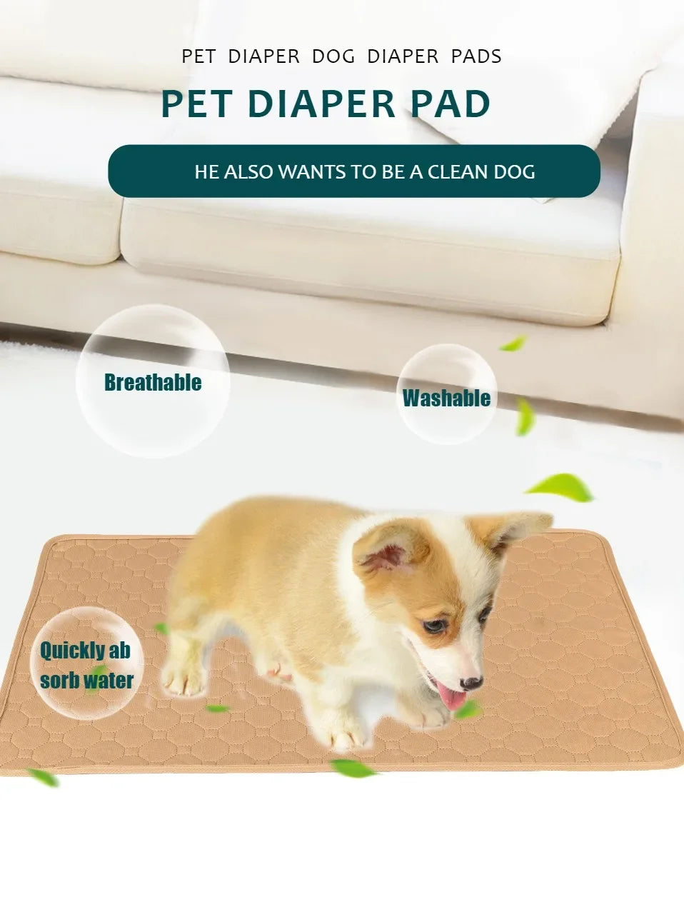 Reusable Washable Puppy Training Pad - product detail view