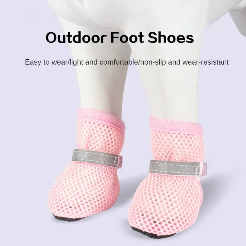 Non-Slip Dog Boots Set of 4 - close-up of non-slip sole
