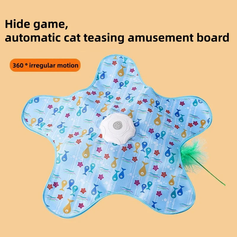 Interactive Hunting Carpet Cat Toy – Rotating Teaser