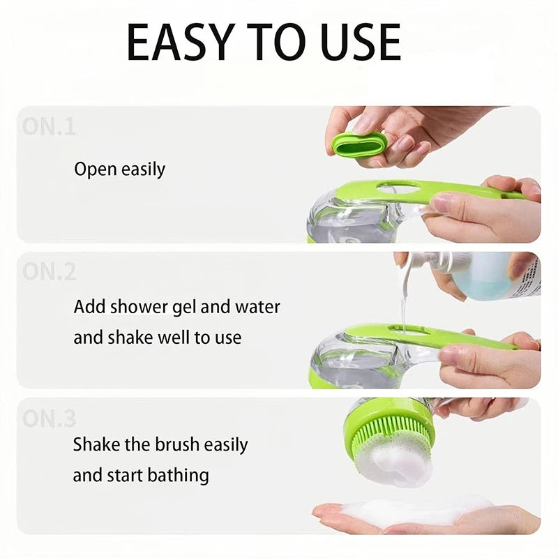 Long Handle Pet Bathing Brush - product detail view