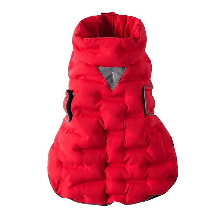 Windproof Cotton-Padded Dog Coat – Warm Down-Style Winter Jacket