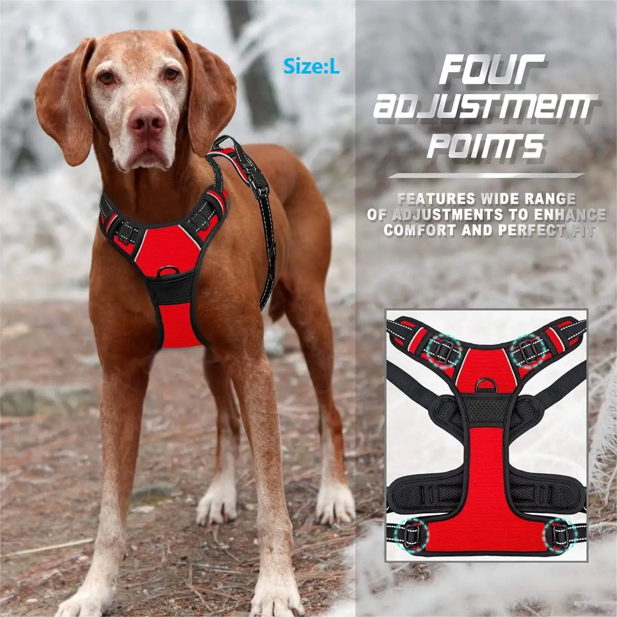 No-Pull Front Clip Harness - close-up of padded handle