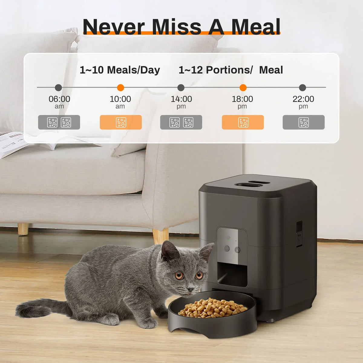 Smart Automatic Pet Feeder – Timed Slow Feed Dispenser